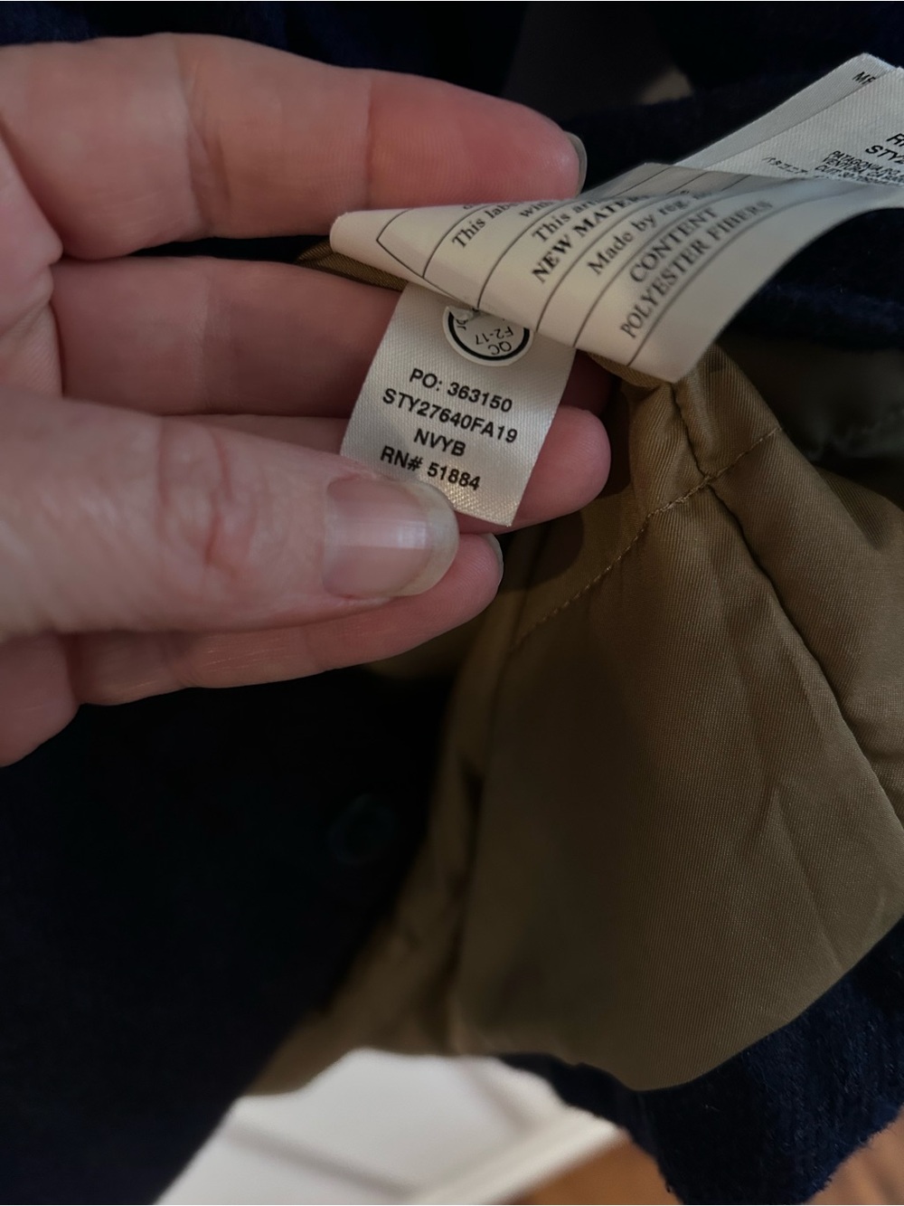 Patagonia Insulated Fjord Flannel Jacket Navy Blue - Picture 4 of 4